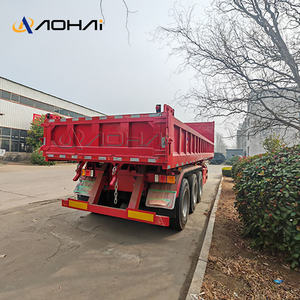 40-тонный грузовик 3-осевой задний самосвал Полуприцепы Трактор Гидравлический самосвал прицеп из железа - Product Image 4