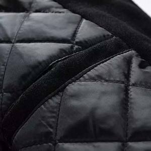 High Quality <b>Long</b> <b>Sleeve</b> Baseball Jacket Solid Color <b>Black</b> and White With Custom Logo Design Pocket Man jacket for men patchwork - Product Image 2