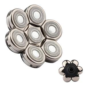 Cabezal de Repuesto 3 en 1 para Afeitadora Eléctrica, 7 Cabezales Giratorios Plateados para Afeitar la Cabeza, Barba y Cabello - Product Image 1