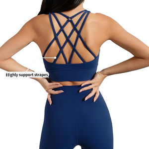 Removable Pads Sports <b>Bra</b> Women Solid <b>Racer</b> back Yoga Workout Nylon Spandex Athletic Best Features Workout Sports <b>Bra</b> For Women - Product Image 5