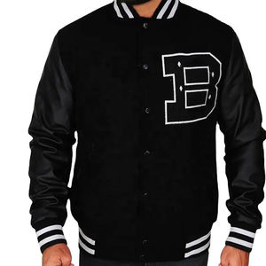 Nouveau Logo Personnalisé Patched Varsity Vestes pour Hommes Femmes Varsity Vestes Chenille Logos Baseball Vestes Broderie Laine Cuir - Product Image 1
