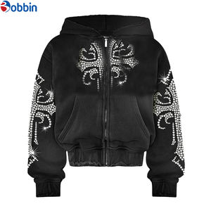 Sudadera con Capucha de Algodón con Pedrería para Hombre, Diseño Moderno, Novedad - Product Image 2