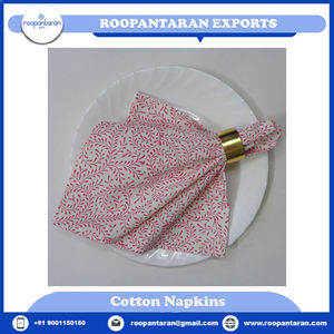 ผ้าเช็ดปากผ้าฝ้ายแท้พิมพ์ลายปักสำหรับโต๊ะอาหารผ้าเช็ดปากพิมพ์ลายบล็อกทำด้วยมืออุปกรณ์100% ล่าสุด - Product Image 6
