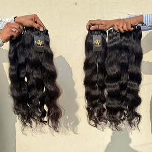 Cheveux humains du temple indien non transformés de qualité supérieure Fournisseurs de paquets de cheveux bruts vierges de cuticules de jeune fille indienne vierge pure vierge - Product Image 1
