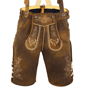 Vêtements bavarois Lederhose personnalisés pour hommes Trachten Lederhose en cuir véritable de haute qualité avec logo personnalisé - Product Image 1