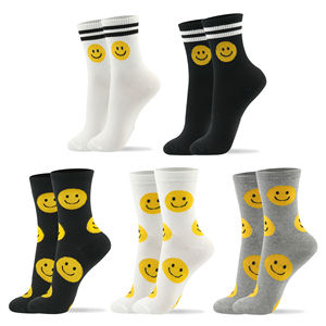 Calcetines de Algodón de Punto para Mujer, con Dibujos Animados, Transpirables, Casuales, para Uso Diario - Product Image 1