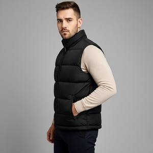 Chaleco Acolchado Informal de Invierno para Hombre, Diseño de Chaleco Acolchado, Tejido de Poliéster Cálido - Product Image 5