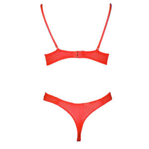 Conjunto de sujetador y bragas elegantes para mujer - Rojo - Product Image 2