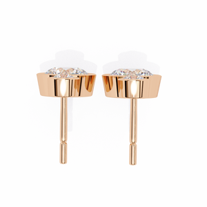 Boucles d'oreilles en or 18 carats avec diamants et pierres précieuses uniques cultivées en laboratoire - Product Image 2