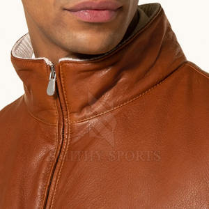 2024 hombres precio de fábrica hombres Chaleco de cuero nueva moda personalizar hombres Chaleco de cuero para venta en línea - Product Image 4