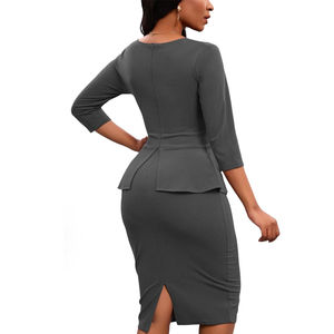 Totalmente material de poliéster hecho mujeres estilo casual vestidos de carrera/100% transpirable precio más bajo mujeres vestidos de carrera - Product Image 6