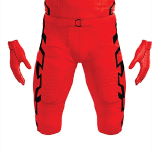Personnalisé 100% Polyester Rouge Sublimé Uniforme De Football Américain pour Hommes Respirant Noir Tackle Twill Team Gear Maillot Court - Product Image 5
