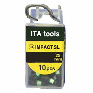 ITA Tools - Brocas de Impacto con Ranura de 1/4 de Pulgada (25 mm) con Funda de Color, Grado Industrial y para Bricolaje, Hechas en Taiwán, ODM OEM - Product Image 1