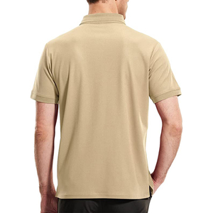 เสื้อโปโลผู้ชายทรงเข้ารูป ดีไซน์เรียบง่าย โรงงานขายส่งเสื้อผ้า - Product Image 2