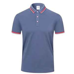 เสื้อโปโลผู้ชายแบบแห้งเร็วเสื้อยืดกีฬาผ้าคอตตอนเบา100% กันรอยยับ - Product Image 6