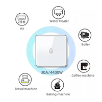 Interrupteur intelligent 30A pour chauffe-eau et chaudière WiFi, compatible UE/Royaume-Uni avec Alexa Google Home
