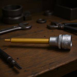 Hazet Extra <b>Long</b> 1/2'' <b>Screwdriver</b> Socket Hexagonal Metric Square with Knurling - Product Image 3