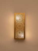 Lampe à induction marocaine traditionnelle élégante en laiton, éclairage dimmable, blanc chaud 2700K, indice de protection IP20, garantie 1 an, 10 000 heures