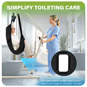 Arnés de transferencia para pacientes, soporte completo para el cuerpo, para el cuidado de ancianos y discapacitados, transferencia de silla de ruedas a cama con presillas - Product Image 4
