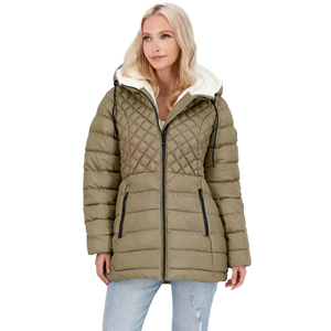 Hot Selling Women's Winter Coat Long Parka <b>with</b> Windproof Collar Hood <b>Fleece</b> <b>Lining</b> Breathable Fur Decorated From Pakistan - Product Image 6