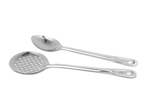 Cuillère publique en acier inoxydable avec logo personnalisé en gros cuillère de service pour restaurant et maison exportation de l'Inde - Product Image 2