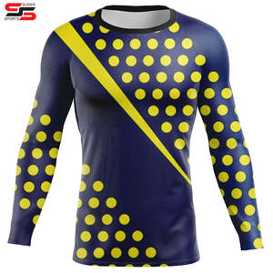 Calidad superior Último diseño Sublimación Hombres Camo Manga corta Rash Guard Camisas de compresión Venta al por mayor ODM personalizado - Product Image 1