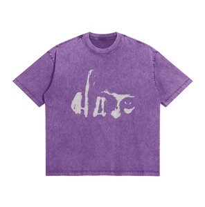 เสื้อยืดคอตตอน 100% วินเทจ ล้างสีแล้ว พิมพ์ลายกราฟิก ทรงโอเวอร์ไซส์ สำหรับผู้ชาย สไตล์เรโทร แคชชวล สตรีทแวร์ ผลิตเสื้อยืดวินเทจ ล้างสีแล้ว - Product Image 4