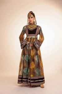 Gypsy Afghani Gland Longueur Au Sol Plus La Taille À La Main Balochi Tribal Ethnique Robe Broderie Volants Motif Kuchi Indien - Product Image 2