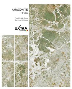 Azulejos de Porcelana con Acabado Brillante de Diseño Italiano AMAZONITE PISTA - Product Image 1