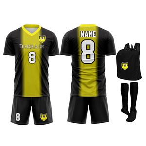 Uniforme Deportivo de Fútbol de Manga Corta, Fabricación en Fábrica, Color Personalizado, Alta Calidad, 100% Poliéster, Transpirable, Secado Rápido, con Logotipo - Product Image 3