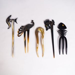 COM HANDMADE POLISHED BUFFALO HORN <b>HAIR</b> ACCESSORIES <b>Hair</b> Fork Stick <b>Barrettes</b> Clips <b>for</b> Jewelry Matiss <b>Hair</b> Styling - Product Image 1