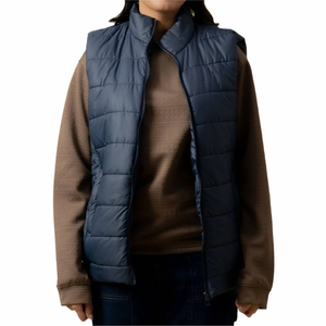 Chaleco acolchado cálido para mujer, para vestir informal de invierno, chaleco acolchado aislado sin mangas con cremallera, chaleco acolchado para mujer - Product Image 2