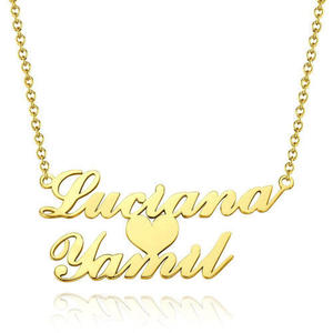 Jeulia Always Remember Personalized <b>Name</b> Necklace-Gold Plated Stainless Steel Heart & Butterfly Diamond <b>Chain</b> - Product Image 3