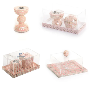 Good Quality Variety of Designs Ramadan Gift Sets Decoration Bakhoor Burner Sets <b>Trays</b> and Acrylic Cover Handmade Wholesale - Product Image 1