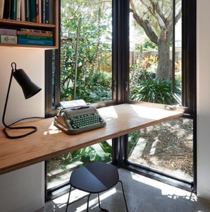 โต๊ะทำงานไม้จริงรูปทรงโค้งมน (แบบเรียว) - Product Image 6