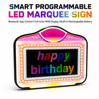 Panneau publicitaire LED lumineux transfrontalier à défilement, barres de signalisation portables, boîte lumineuse rectangulaire en acrylique pour fêtes d'anniversaire