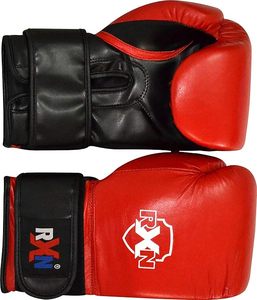 RXN Men's Red Leather <b>Boxing</b> <b>Gloves</b> Training <b>Gloves</b> for <b>Martial</b> <b>Arts</b> - Product Image 2