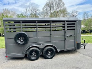 Free Shipping LIVESTOCK <b>TRAILER</b> High Quality 6x16 16'x6.6" 7k GVWR 2001-3000kg Max Payload Durable Hydraulic Core Components for - Product Image 2