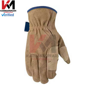 Guantes de trabajo de cuero dividido de alta calidad, guantes protectores de trabajo duro duraderos, construcción Industrial, jardinería, tareas pesadas - Product Image 2
