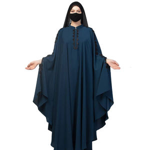 Nouvelle arrivée, abaya islamique en lin et polyester, style kaftan Dubaï, respirante, légère, anti-rides, séchage rapide, manches longues, pour femmes - Product Image 1