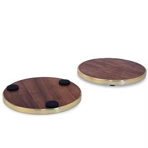 Modern Vintage Wooden <b>Coasters</b> Handmade Square Mats with <b>Cork</b> Pad Natural Home Decor - Product Image 4