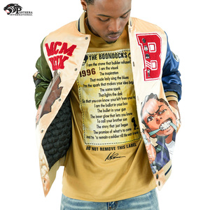 Custom Printed Varsity Satin <b>Baseball</b> Jacekt For Men Embroidery & Chenille Logos Printed <b>Jacket</b> - Product Image 4
