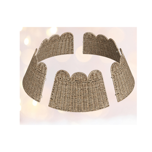 Falda de árbol tejida con cuello de árbol de Navidad festoneado de algas marinas de granja de diseño más nuevo para decoración navideña del hogar de Vietnam - Product Image 3