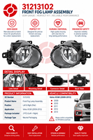 Boîtier de phare antibrouillard avant droit 31213102 pour Volvo S80 V70 XC70, pièce de rechange pour pare-chocs avant, pièces d'éclairage automobile