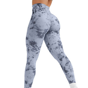 2025 nuevo estilo pantalones de Yoga Fitness deportes gimnasio medias mujeres gimnasio Fitness ropa deportiva acanalado entrenamiento medias para la venta - Product Image 2