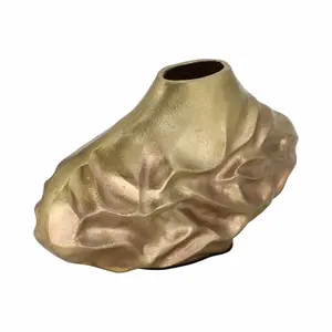 Handmade Coastal Modern <b>Tall</b> Iron <b>flower</b> <b>Vase</b> Hand-Polished Elegant Tabletop <b>Flower</b> Pot Centerpiece Decoration Big Wholesaler - Product Image 1