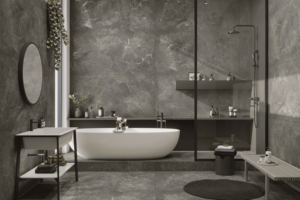 Qutone ARCTIC Gris ขนาด800X1600มม. กระเบื้องเซรามิกพอร์ซเลนระดับพรีเมียมดีไซน์หรูหราทนทานสำหรับการรับประทานอาหารวิลล่าพื้นผนังห้องน้ำ - Product Image 3