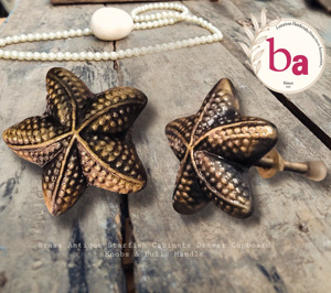 Armoires de luxe européennes en fonte d'étoiles de mer en métal Boutons de tiroir d'armoire Poignées 38-40mm Installation facile Tiroirs de panier - Product Image 2