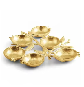 Cuenco de metal para servir para eventos, vajilla de lujo, cuenco en forma de manzana, platos decorativos para servir alimentos seguros en MOQ bajo - Product Image 2