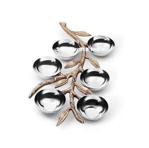 Bol en acier inoxydable personnalisé et réutilisable de luxe pour la protection de l'environnement bol à fruits argenté bols de décoration intérieure avec poignée en métal - Product Image 3